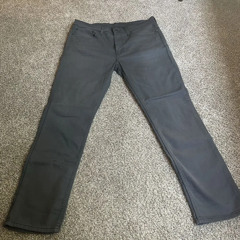 Levi's Mens 511 Slim Fit Mineral Black Jeans 36x30 Charcoal Preppy Stretch